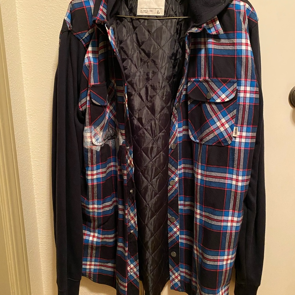 Vans button down flannel hoodie